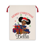 Personalized Merry Christmas Gift Sack for Girls