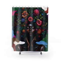 Melanin In The Spring Time Abstract Shower Curtain