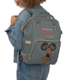 Brown Baby Gray Multifunctional Diaper Backpack